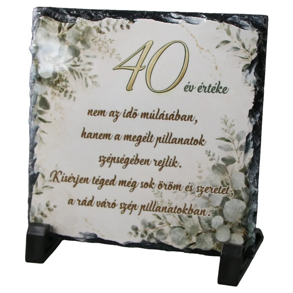 Placa din ardezie aniversara pentru barbati 30 - 85 ani 14 x 14 cm Placa din ardezie aniversara pentru barbati 30 - 85 ani 14 x 14 cm