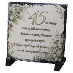 Placa din ardezie aniversara pentru barbati 30 - 85 ani 14 x 14 cm