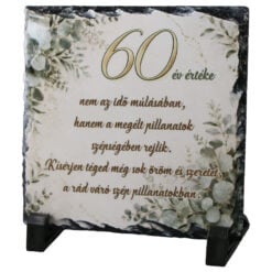 Placa din ardezie aniversara pentru barbati 30 - 85 ani 14 x 14 cm
