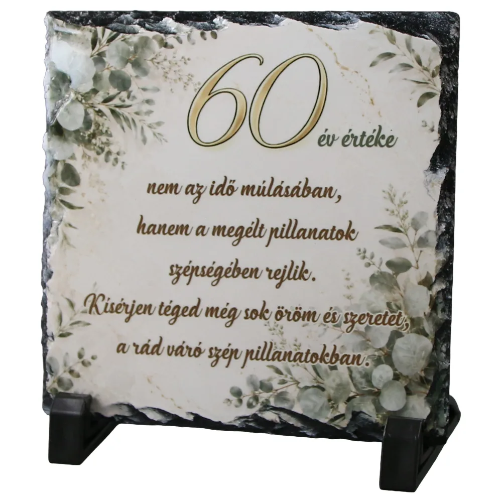 Placa din ardezie aniversara pentru barbati 30 - 85 ani 14 x 14 cm Placa din ardezie aniversara pentru barbati 30 - 85 ani 14 x 14 cm