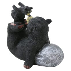 Figurina din rasina urs cu pui 15 x 14 cm