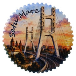 Magnet de frigider din ceramica Satu Mare 7 cm