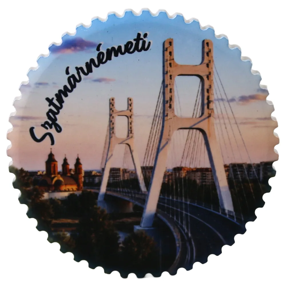 Magnet de frigider din ceramica Szatmarnemeti 7 cm