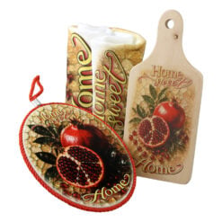Set cadou "Home Sweet Home" rodie - suport pentru oale