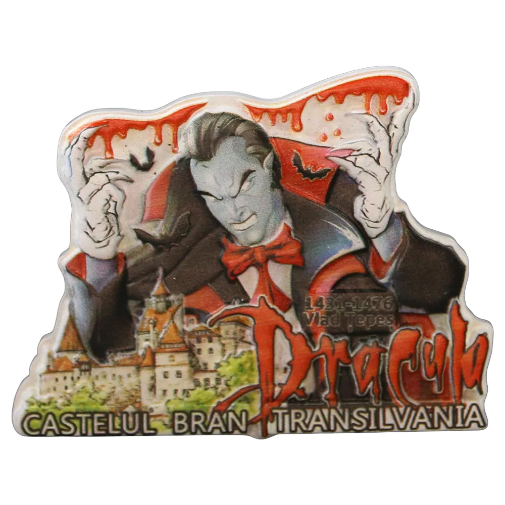 Magnet de frigider din rasina "Dracula" 8 x 6 cm