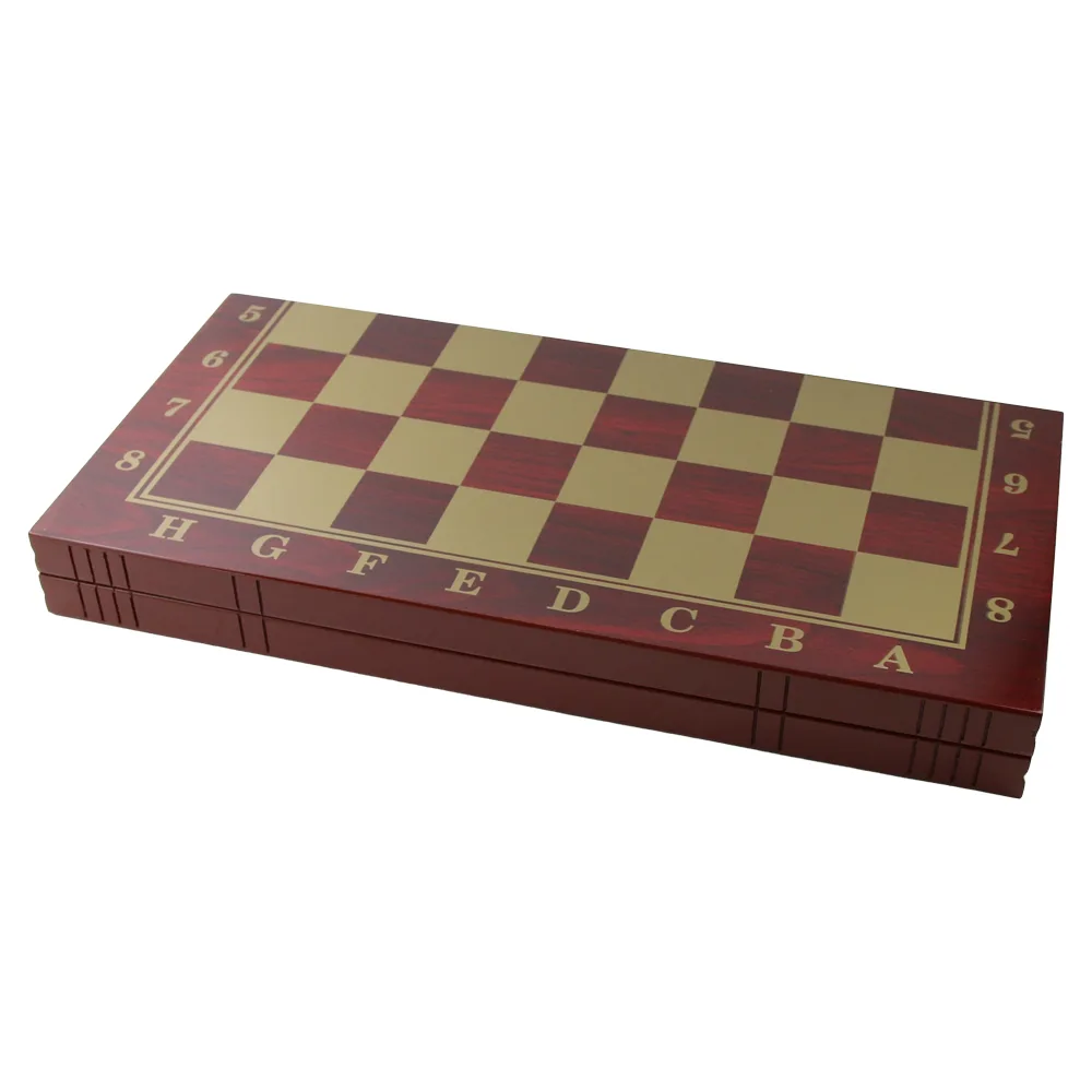 Joc de table in cutie din lemn lacuit cu piese din plastic 48 x 24 cm Joc de table in cutie din lemn lacuit cu piese din plastic 48 x 24 cm