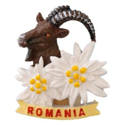 Magnet de frigider din rasina "Romania" 7 cm