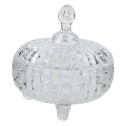 Bomboniera din sticla cu capac 15 x 8/16 cm Galaxy Glass