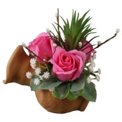 Aranjament floral in ghiveci tip amfora 14 x 16 cm