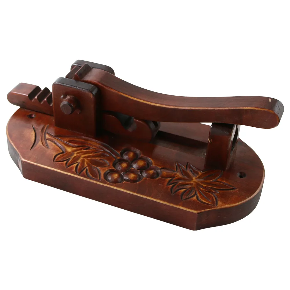 Deschizator traditional de sticle de vin din lemn sculptat 35 x 17 cm Deschizator traditional de sticle de vin din lemn sculptat 35 x 17 cm