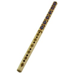 Fluier pirogravat din lemn 38 cm