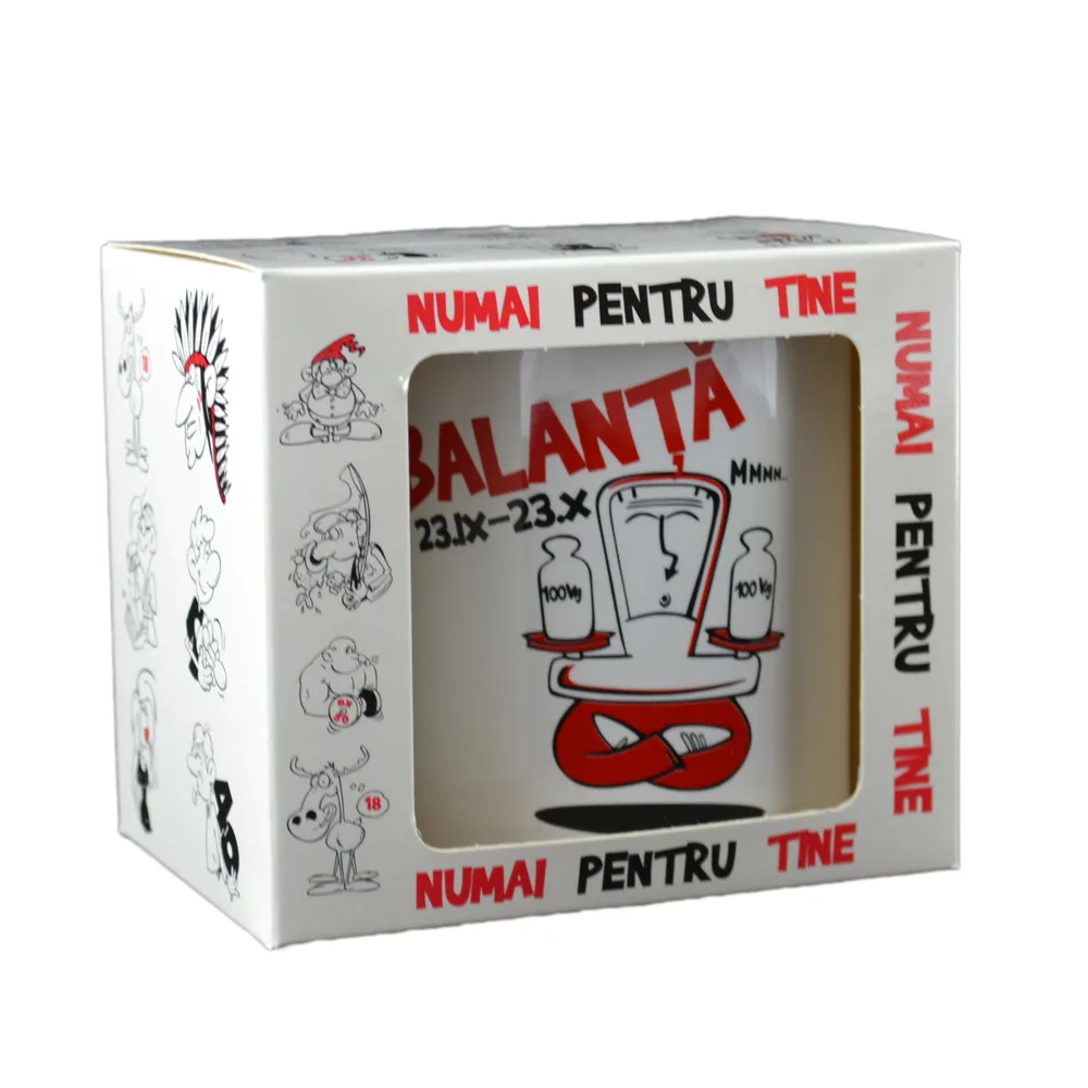 Cana ceramica 300 ml Zodiac "Balanta" in cutie decorativa
