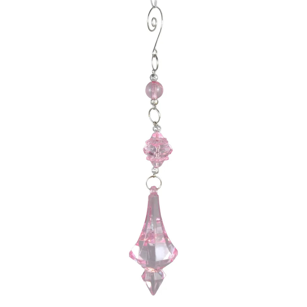 Ornament decorativ Suncatcher roz 23 cm Ornament decorativ Suncatcher roz 23 cm