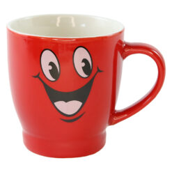 Cana din ceramica rosie Smiley 200 ml