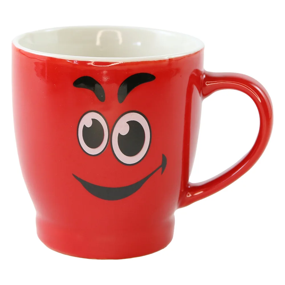 Cana din ceramica rosie Smiley 200 ml