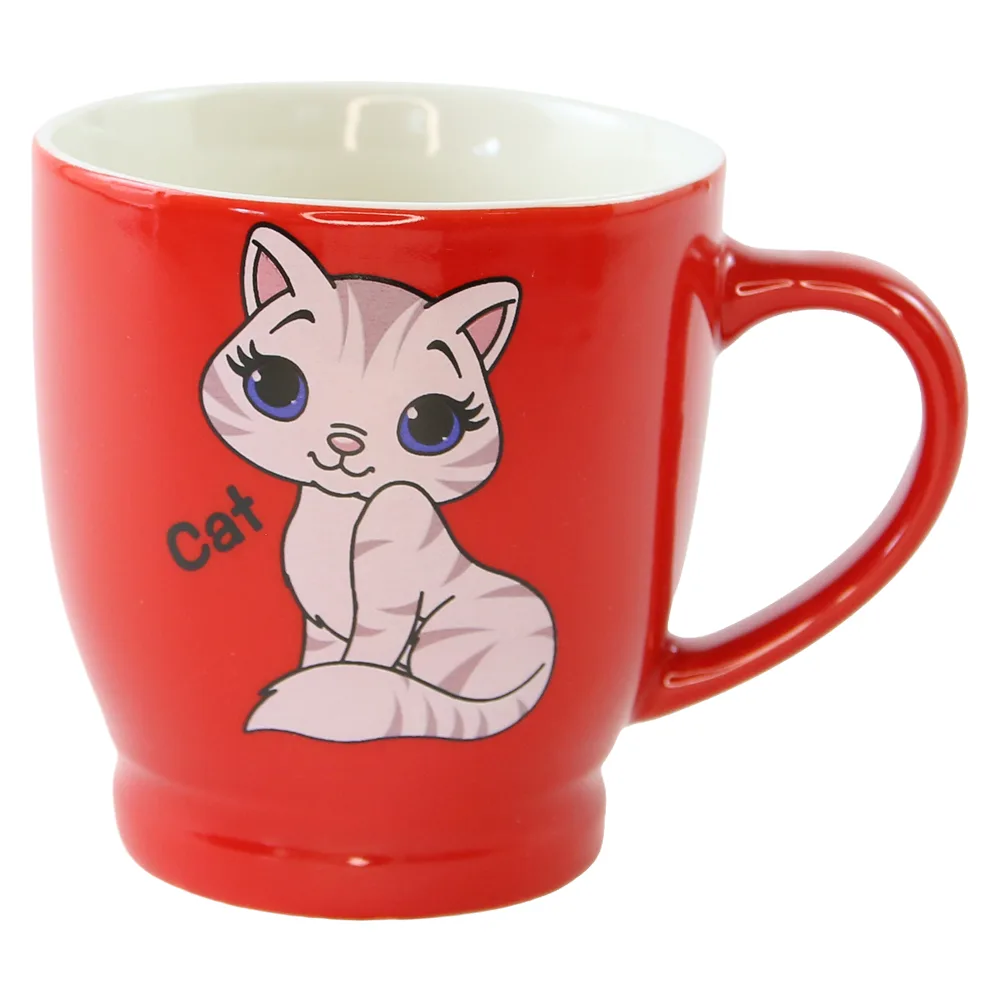Cana din ceramica rosie Animale 200 ml