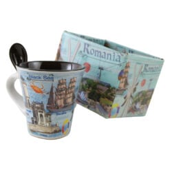 Cana din ceramica cu lingurita