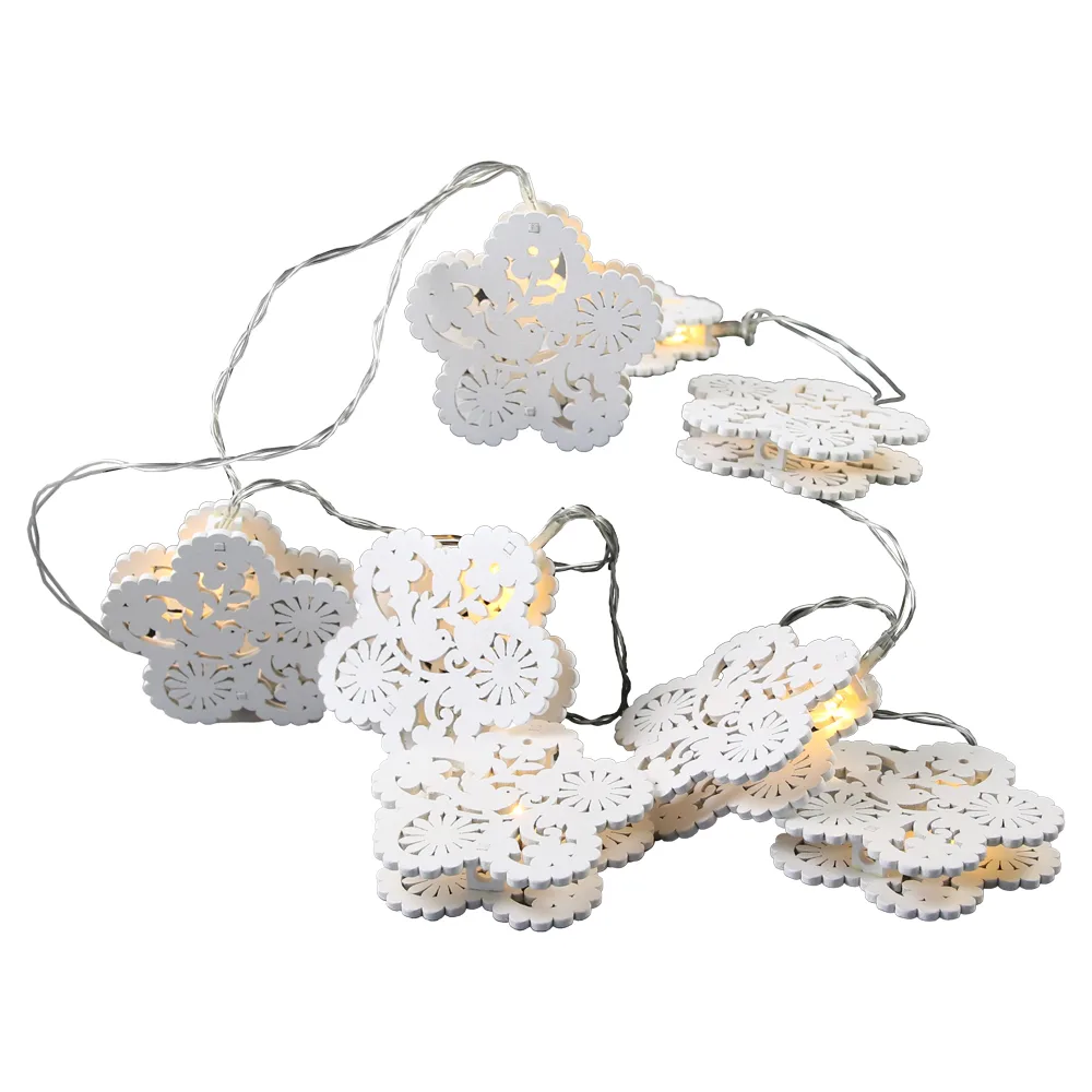 Ghirlanda luminoasa LED cu 8 flori din lemn 7.5 x 145 cm Ghirlanda luminoasa LED cu 8 flori din lemn 7.5 x 145 cm