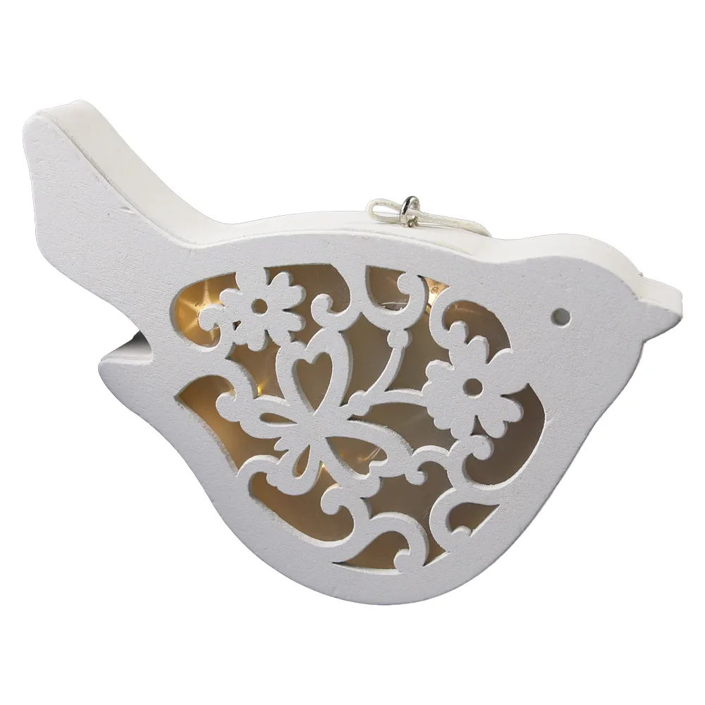 Pasare decorativa din lemn cu iluminare LED Pasare decorativa din lemn cu iluminare LED