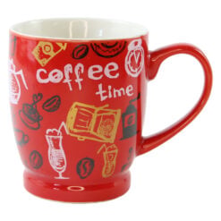 Cana din ceramica rosie "Coffee" 320 ml