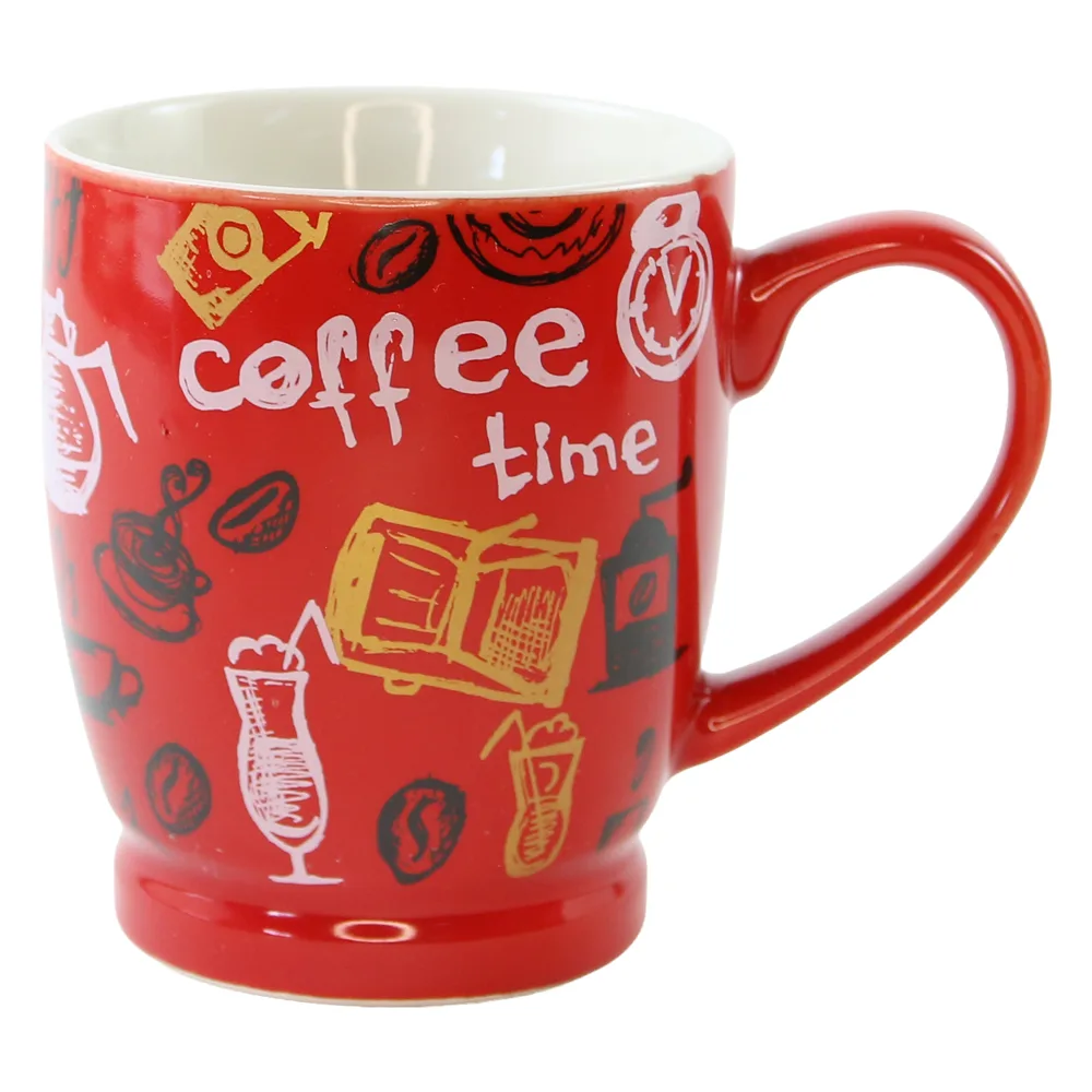 Cana din ceramica rosie "Coffee" 320 ml