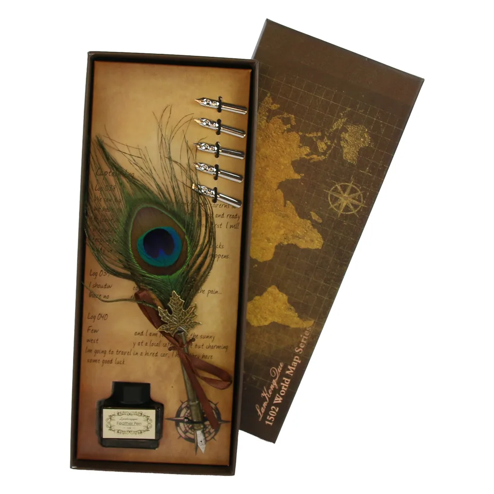 Set de caligrafie vintage cu pana