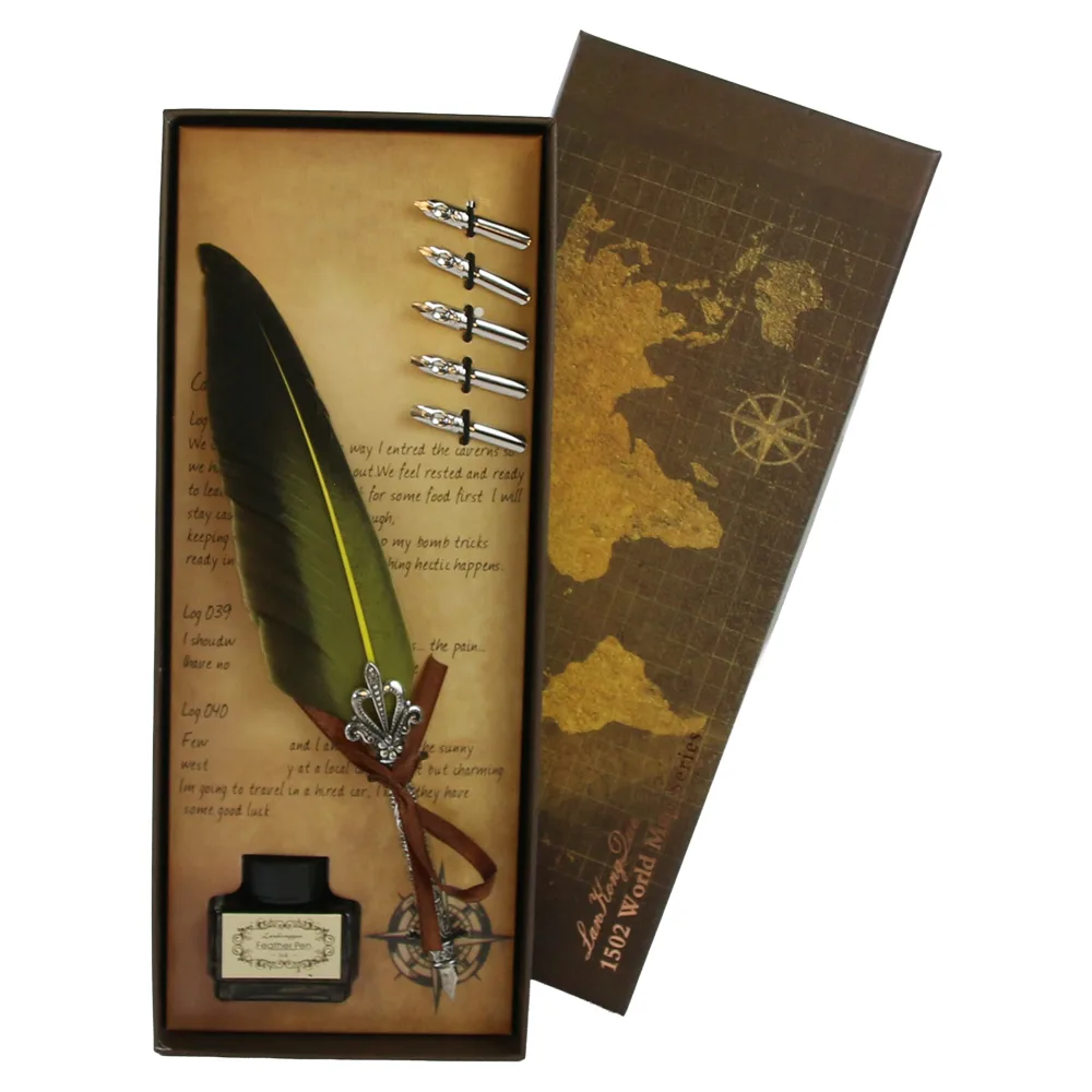 Set de caligrafie vintage cu pana