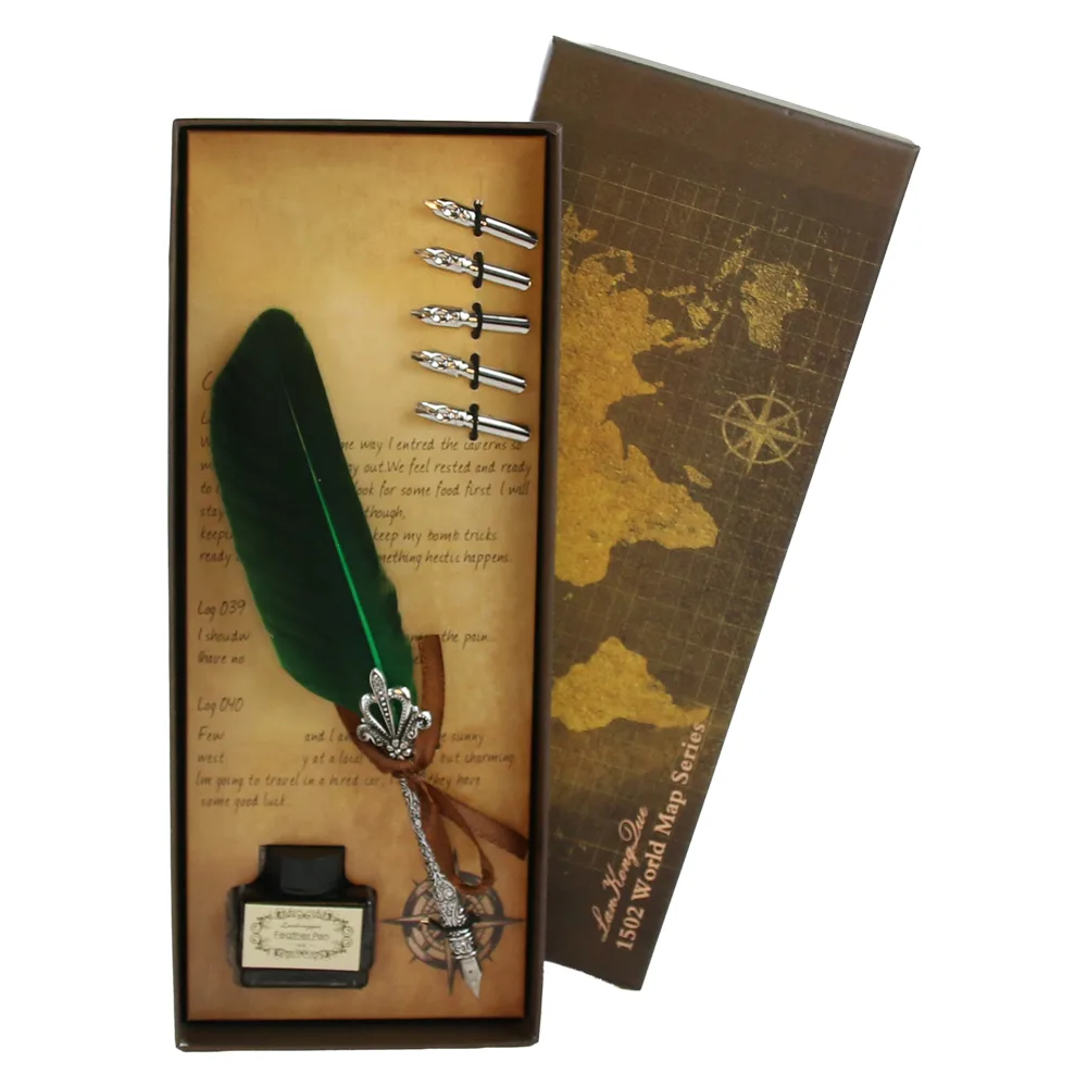 Set de caligrafie vintage cu pana