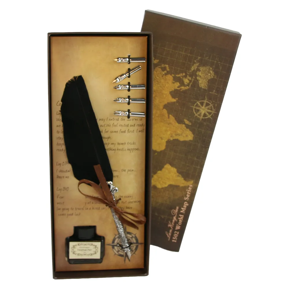 Set de caligrafie vintage cu pana