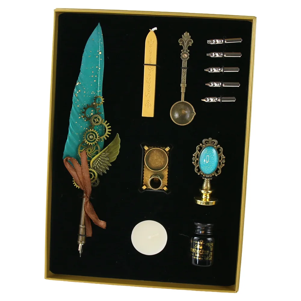 Set de caligrafie vintage cu pana