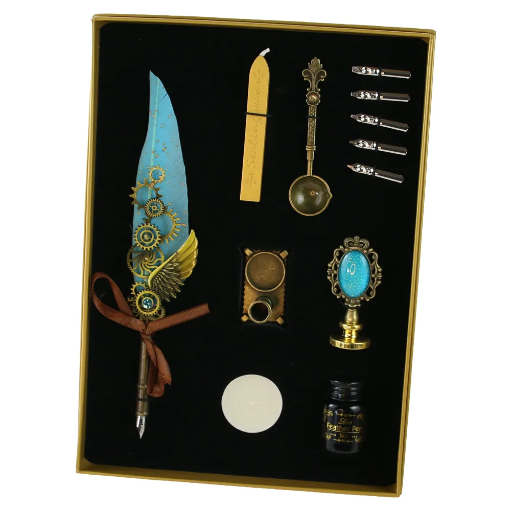 Set de caligrafie vintage cu pana