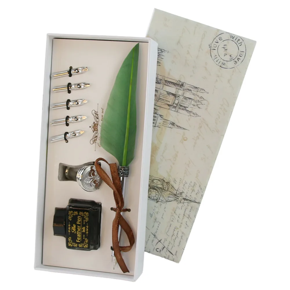 Set de caligrafie vintage cu pana