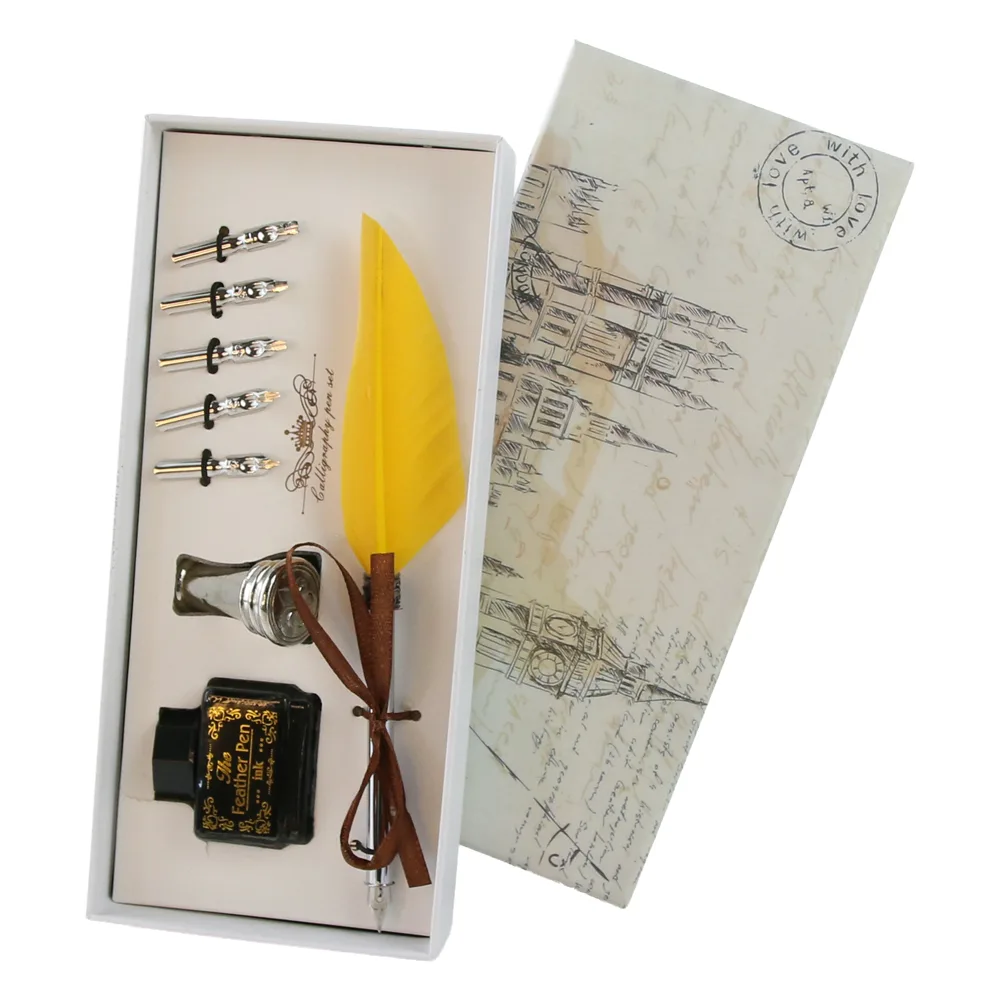 Set de caligrafie vintage cu pana