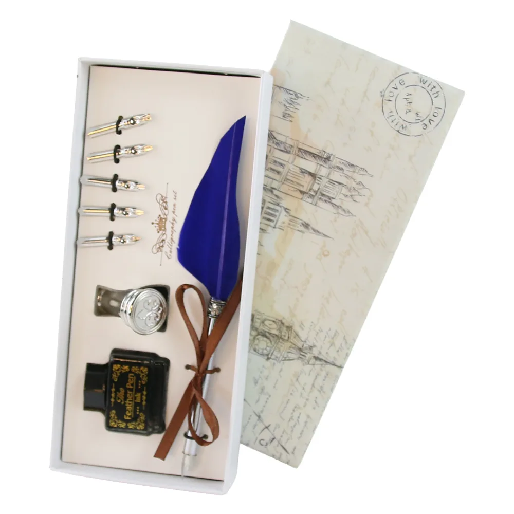 Set de caligrafie vintage cu pana