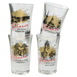 Set 4 pahare din sticla Maramures 35 ml
