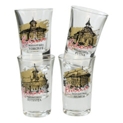 Set 4 pahare din sticla 35 ml