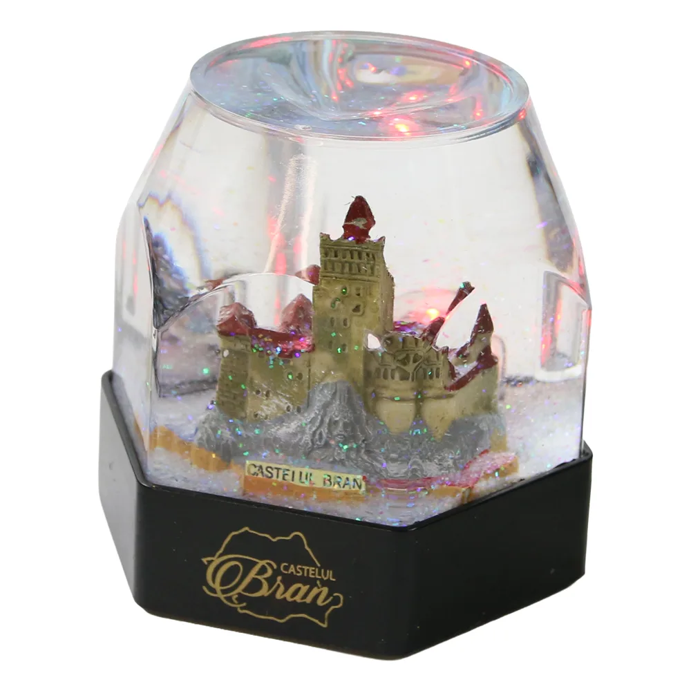 Suport pentru creioane "Castelul Bran" 8.5 x 8 cm muzical cu LED Suport pentru creioane "Castelul Bran" 8.5 x 8 cm muzical cu LED