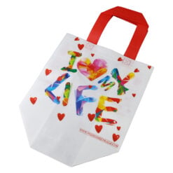 Sacosa eco opp reciclat 30 x 18 x 30 cm 8 - 12 Kg "I love my Life"
