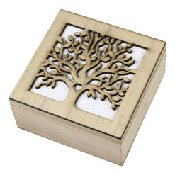 Cutie de bijuterii din lemn 12 x 12 x 6 cm
