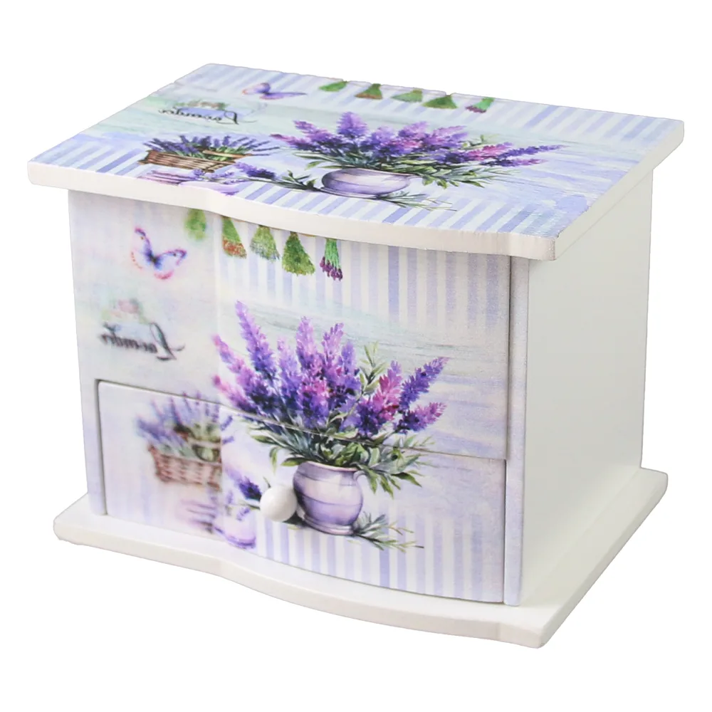 Cutie de bijuterii muzicala din lemn cu oglinda 14.5 x 10 x 11 cm Cutie de bijuterii muzicala din lemn cu oglinda 14.5 x 10 x 11 cm