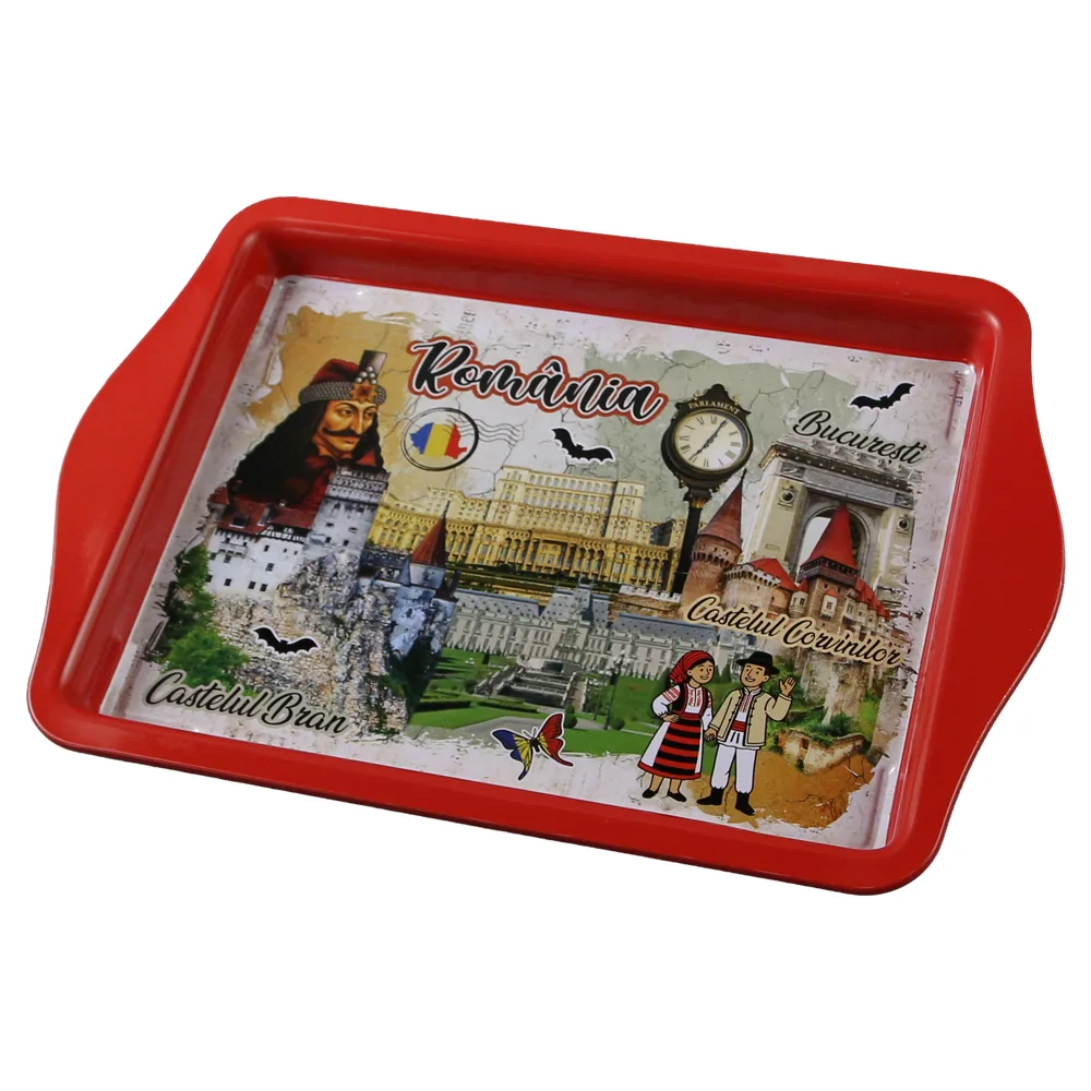 Tava metalica "Romania" 21 x 14.5 cm Castele