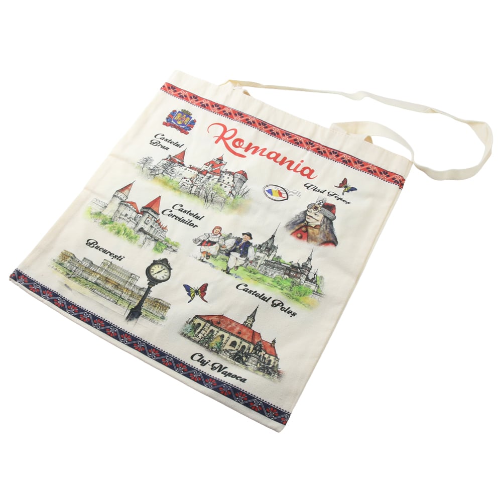 Sacosa textila "Romania" 38 x 41 cm Sacosa textila "Romania" 38 x 41 cm