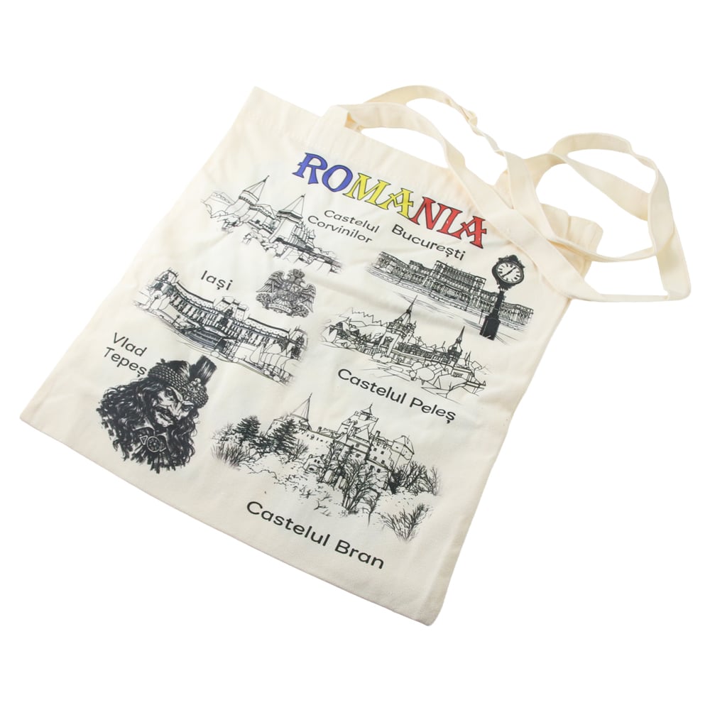 Sacosa textila "Romania" 38 x 41 cm Sacosa textila "Romania" 38 x 41 cm