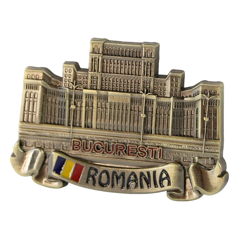 Magnet de frigider metalic "Romania / Bucuresti" 7 x 5 cm Magnet de frigider metalic "Romania / Bucuresti" 7 x 5 cm
