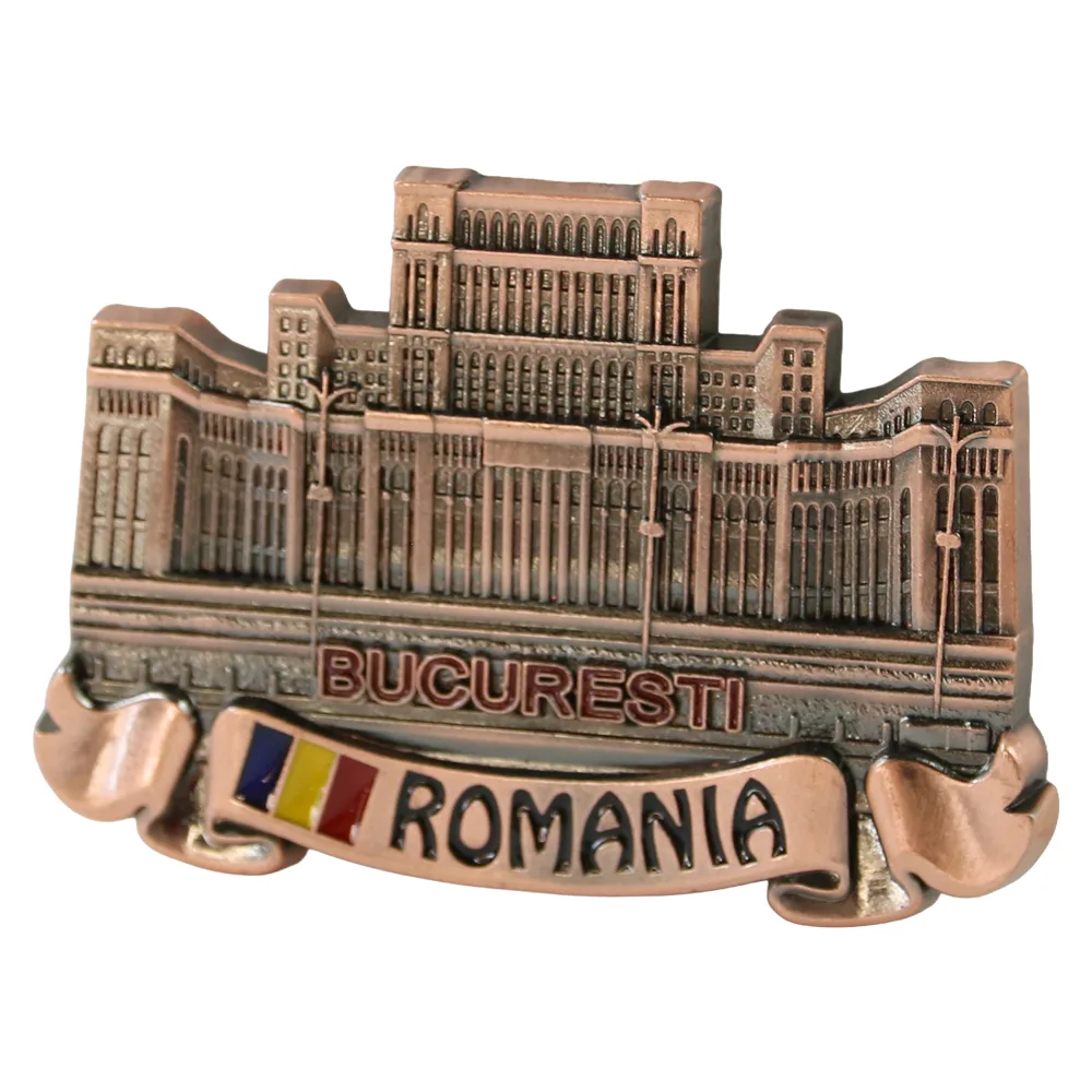 Magnet de frigider metalic "Romania / Bucuresti" 7 x 5 cm Magnet de frigider metalic "Romania / Bucuresti" 7 x 5 cm
