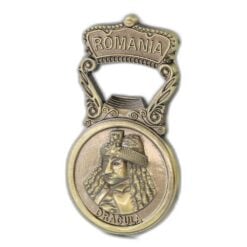 Desfacator sticle din metal cu magnet "Romania" 4 x 7.5 cm Dracula