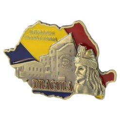 Magnet de frigider metalic "Romania / Transilvania" 7 x 5 cm Harta Romaniei