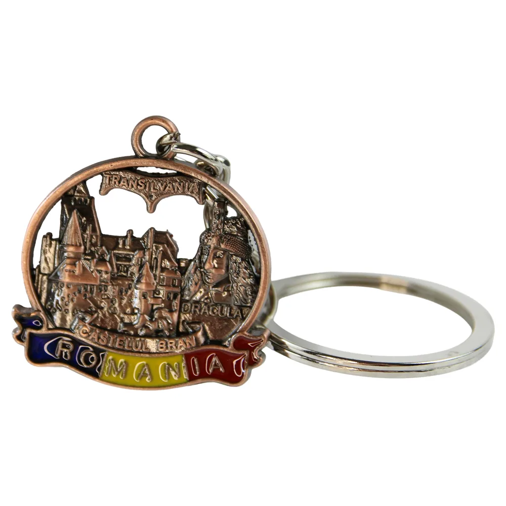 Breloc metalic "Romania" 3 x 9 cm Castelul Bran Breloc metalic "Romania" 3 x 9 cm Castelul Bran