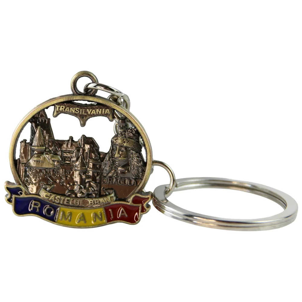 Breloc metalic "Romania" 3 x 9 cm Castelul Bran Breloc metalic "Romania" 3 x 9 cm Castelul Bran