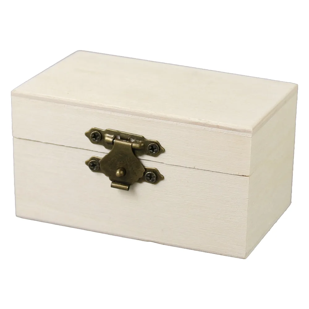 Cutie din lemn natural Hobby 9 x 5 x 4.5 cm